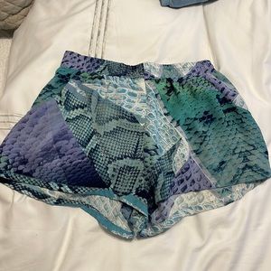 Snake print shorts